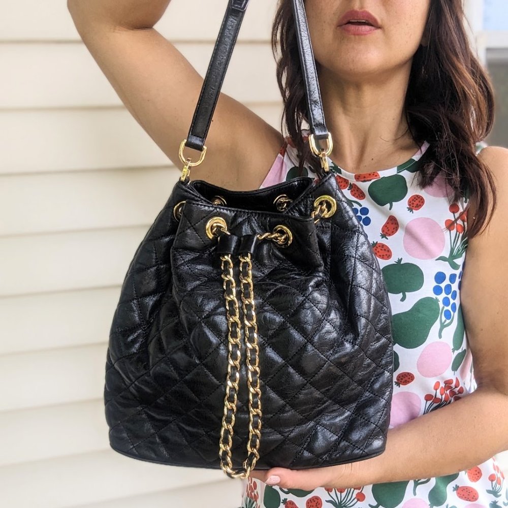 Michael Kors Frankie Large Quilted Bucket Bag
